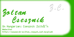 zoltan csesznik business card